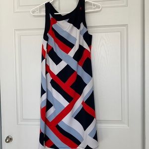 Contemporary mutli colored sleeveless short dress from Ann Taylor